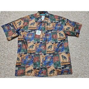 Tori Richard Men's Marquises Button Shirt Hawaii Made XL Cotton Lawn $92